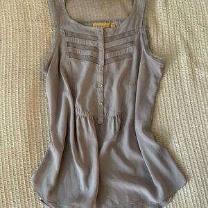 Vintage Y2K Vera Wang Princess Polka Dot Lace Button Tank Top Blouse – Size S